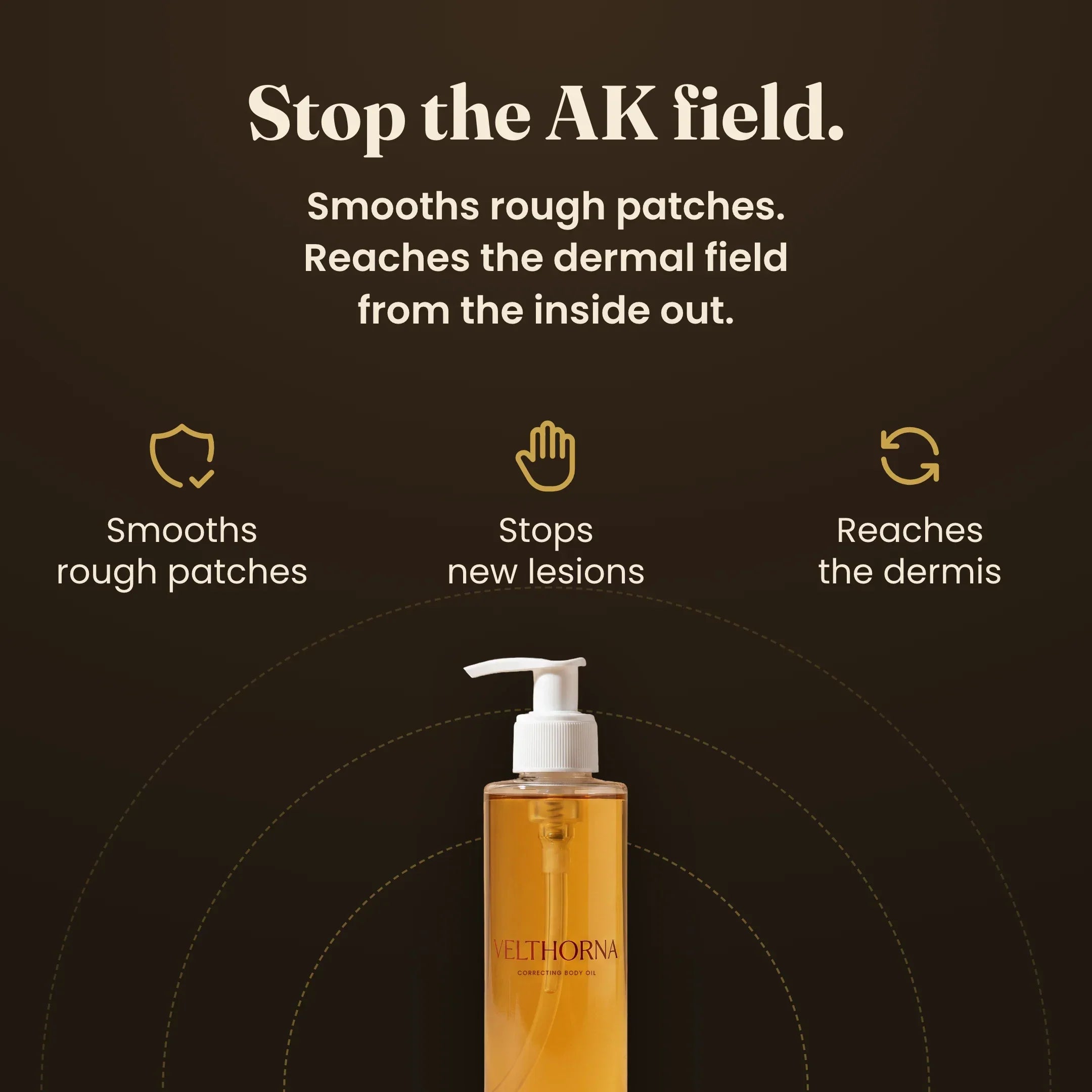 Stop the age spot field: smooths rough patches, stops new spots, reaches the dermis