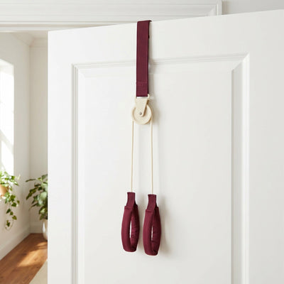 The pulley fitted over a door